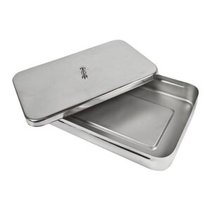 Instrument box with lid with knob