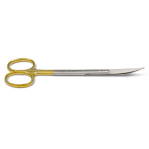 Gum scissors with tungsten carbide inserts