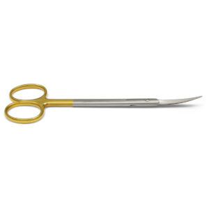 Surgical scissors with tungsten carbide inserts