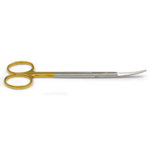 Surgical scissors with tungsten carbide inserts