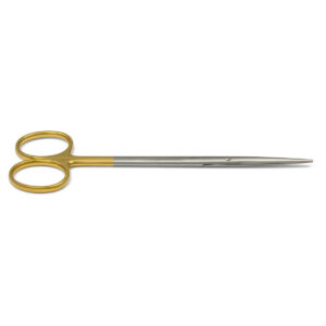 Surgical scissors with tungsten carbide inserts