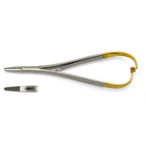 Needle holders with tungsten carbide inserts