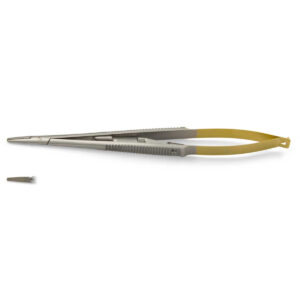 Needle holders with tungsten carbide inserts