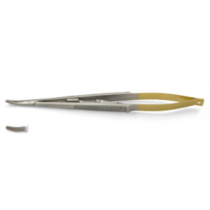 Needle holders with tungsten carbide inserts