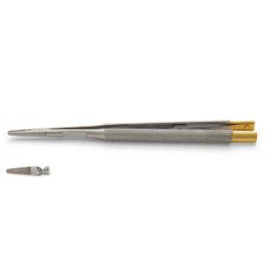 Needle holders with tungsten carbide inserts
